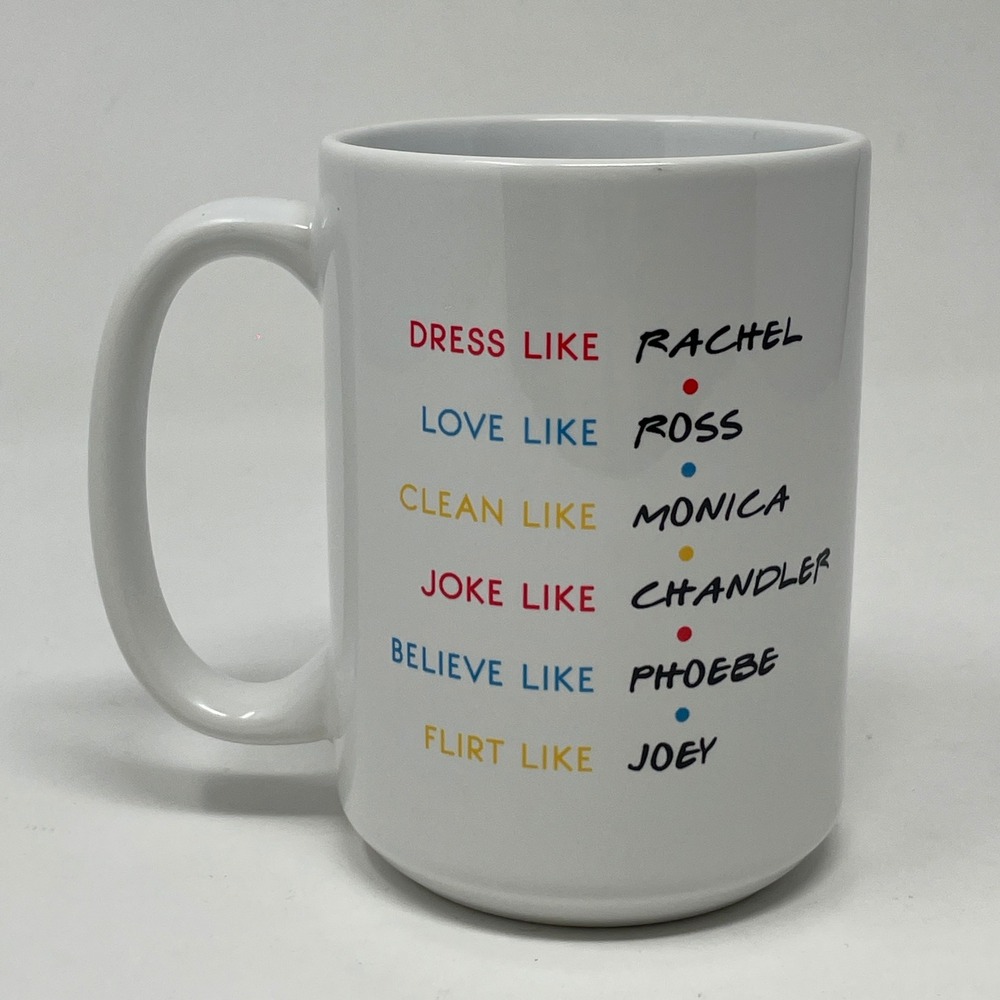 Artisan Owl Friends TV Show Character Quote Ceramic Coffee Mug White 90s Sitcom